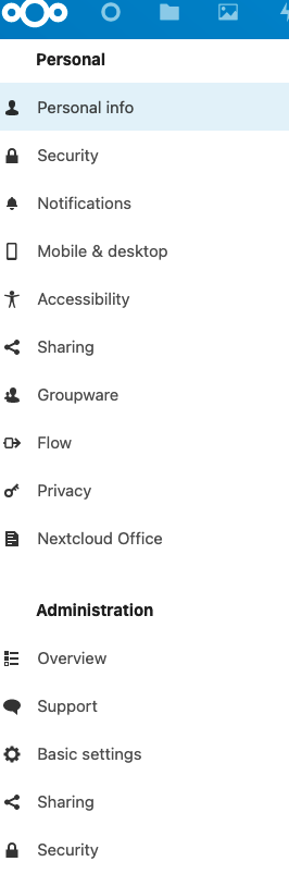 Nextcloud Administration Overview Nextcloud Administration Overview